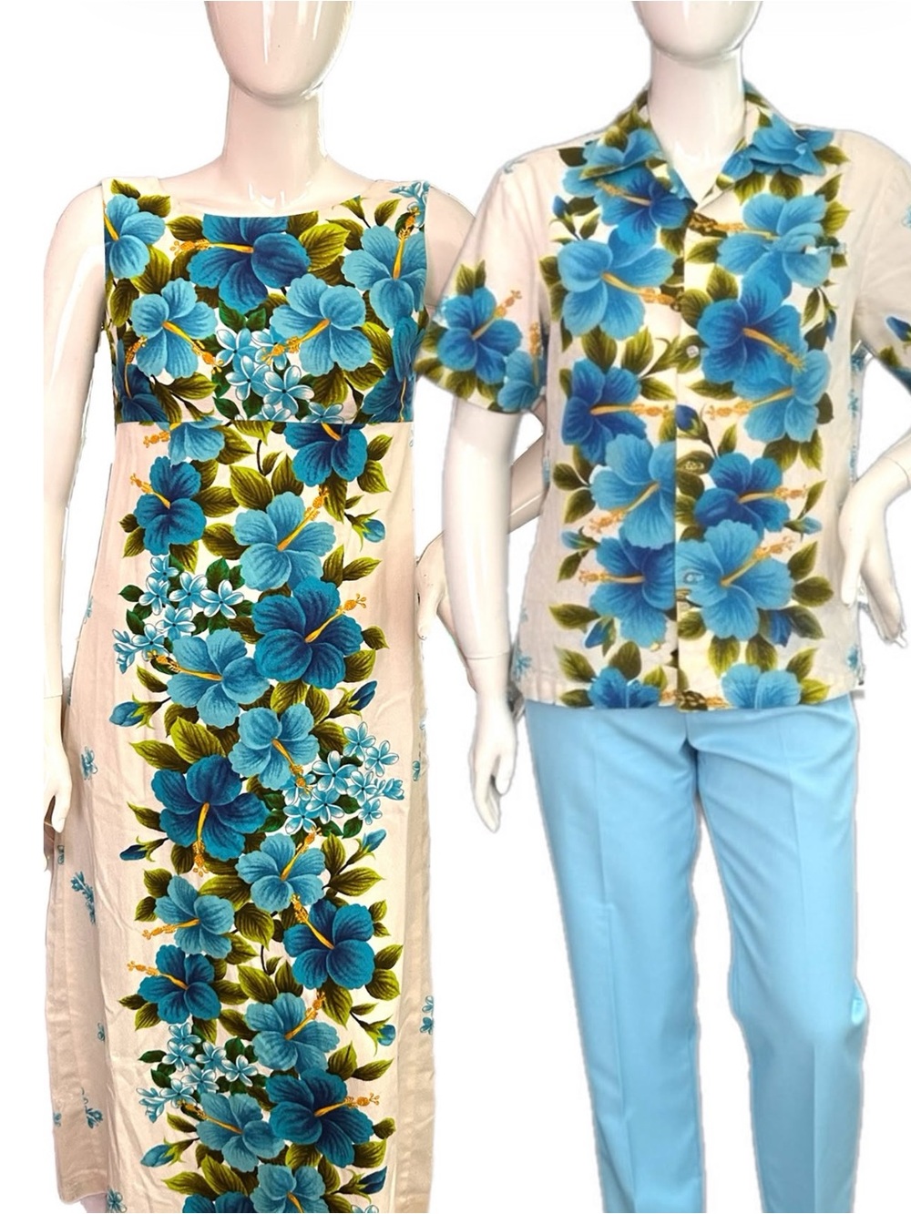 Vintage Ui-Maikai Honeymoon Set - Barkcloth!